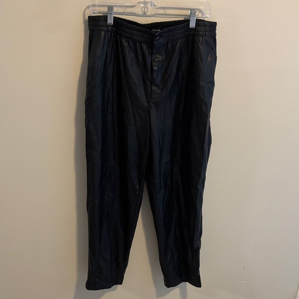 Madewell faux leather pants size 12